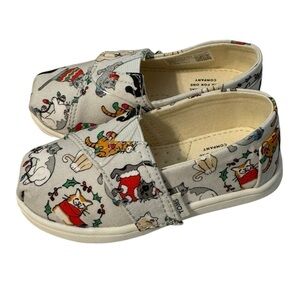 New!‎ Toms Christmas Cats Alpargata Toddler Shoe